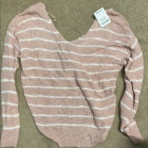 Open back sweater